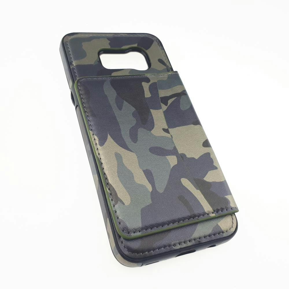 S8 Plus Camo Leather Flip Case